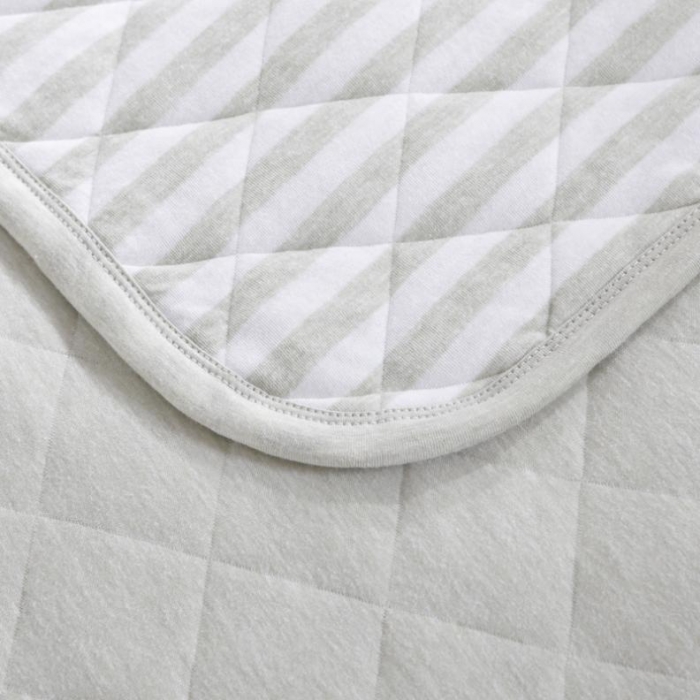 91家纺网 家纺一手货源 找家纺 琪琪阁家纺 细条纹针织棉夏被平行世界绿