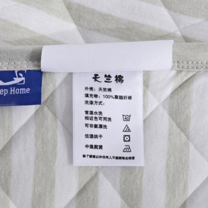 91家纺网 家纺一手货源 找家纺 琪琪阁家纺 细条纹针织棉夏被平行世界绿