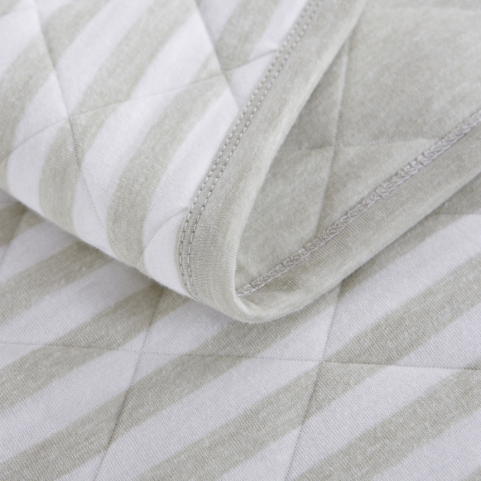 91家纺网 家纺一手货源 找家纺 琪琪阁家纺 细条纹针织棉夏被平行世界绿