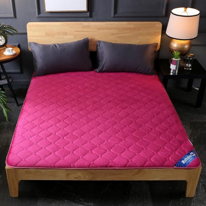 91家纺网 家纺一手货源 找家纺 （总）紫馨雅床垫2019新款-法莱绒绗绣加厚大床垫