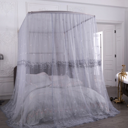 91家纺网 家纺一手货源 找家纺 飞轮海 新款钓鱼竿全伸缩折叠式蚊帐S-66 银灰