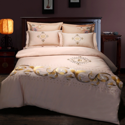 91家纺网 家纺一手货源 找家纺 （总）绣女坊 2023新款60长绒棉绣花四件套