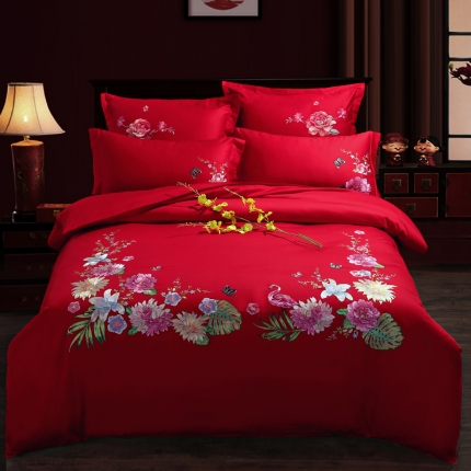 91家纺网 家纺一手货源 找家纺 （总）绣女坊 2023新款60长绒棉绣花四件套