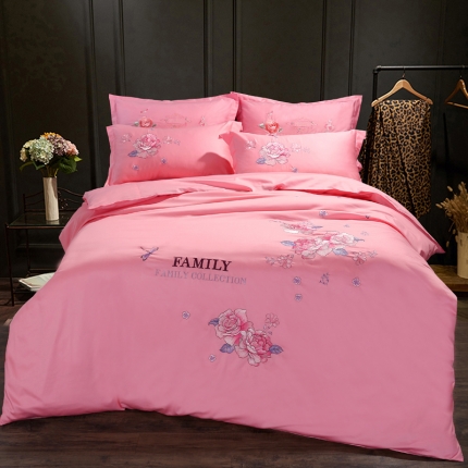 91家纺网 家纺一手货源 找家纺 （总）绣女坊 2023新款60长绒棉绣花四件套