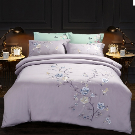 91家纺网 家纺一手货源 找家纺 （总）绣女坊 2023新款60长绒棉绣花四件套