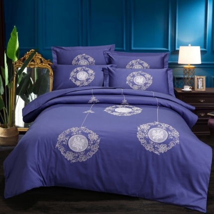 91家纺网 家纺一手货源 找家纺 （总）绣女坊 2023新款60长绒棉绣花四件套