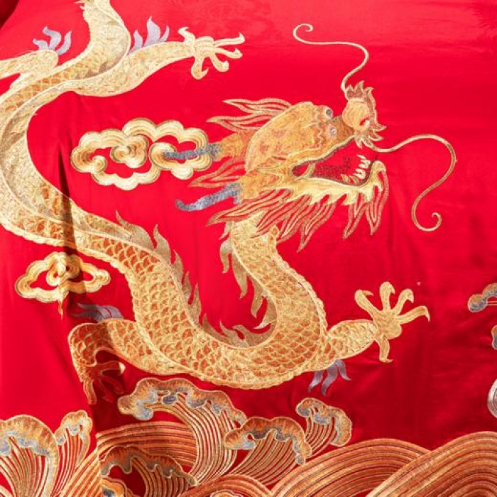 91家纺网 家纺一手货源 找家纺 2023大红婚庆四件套纯棉全棉结婚喜庆