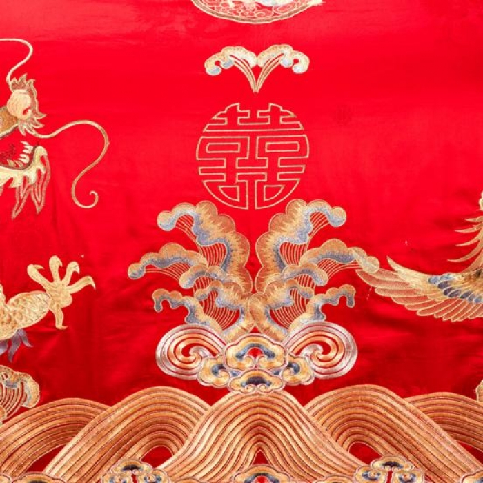 91家纺网 家纺一手货源 找家纺 2023大红婚庆四件套纯棉全棉结婚喜庆