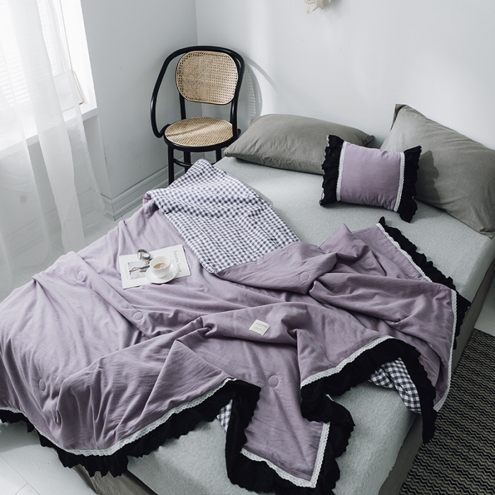 91家纺网 家纺一手货源 找家纺 （总）润缦 2019新款色织贡缎水洗棉夏被