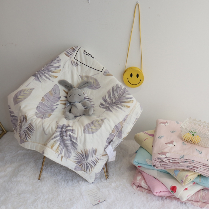 91家纺网 家纺一手货源 找家纺 润缦家纺 2019全棉双层纱夏被 夏天