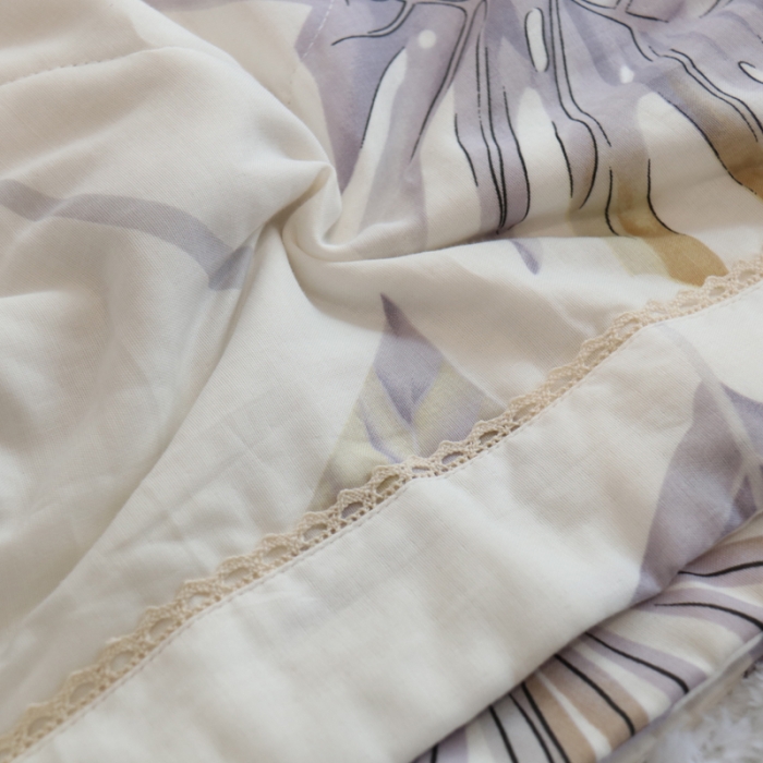 91家纺网 家纺一手货源 找家纺 润缦家纺 2019全棉双层纱夏被 夏天