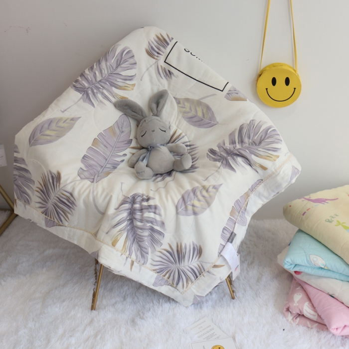 91家纺网 家纺一手货源 找家纺 润缦家纺 2019全棉双层纱夏被 夏天