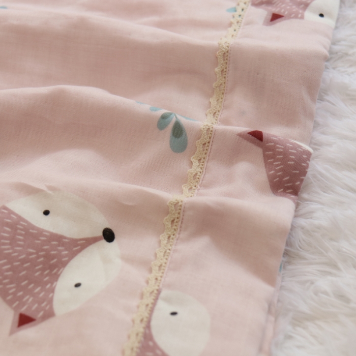 91家纺网 家纺一手货源 找家纺 润缦家纺 2019全棉双层纱夏被 小狐狸