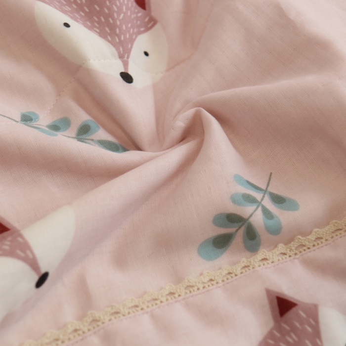 91家纺网 家纺一手货源 找家纺 润缦家纺 2019全棉双层纱夏被 小狐狸