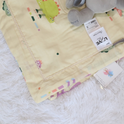 润缦家纺 2019全棉双层纱夏被 小恐龙