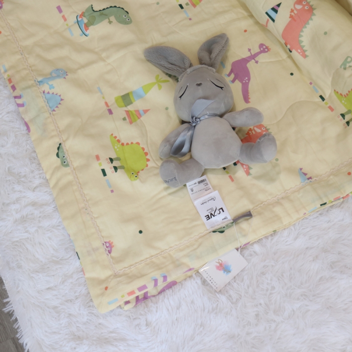 91家纺网 家纺一手货源 找家纺 润缦家纺 2019全棉双层纱夏被 小恐龙