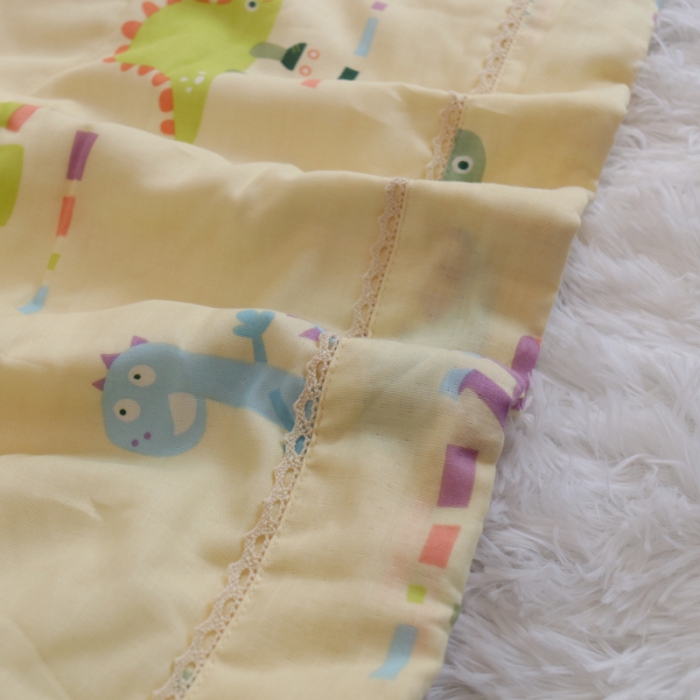 91家纺网 家纺一手货源 找家纺 润缦家纺 2019全棉双层纱夏被 小恐龙