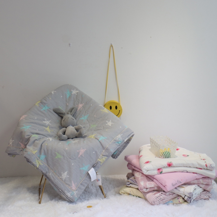 91家纺网 家纺一手货源 找家纺 润缦家纺 2019全棉双层纱夏被 星星