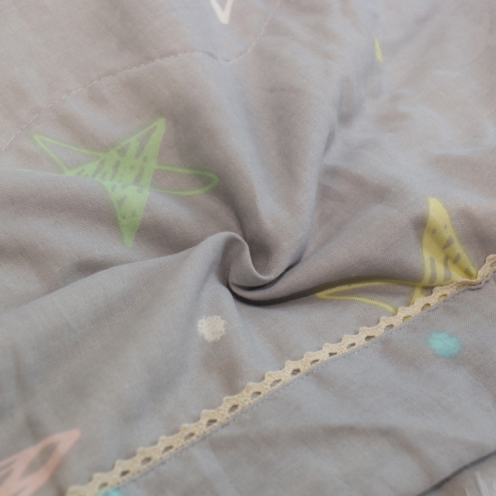 91家纺网 家纺一手货源 找家纺 润缦家纺 2019全棉双层纱夏被 星星