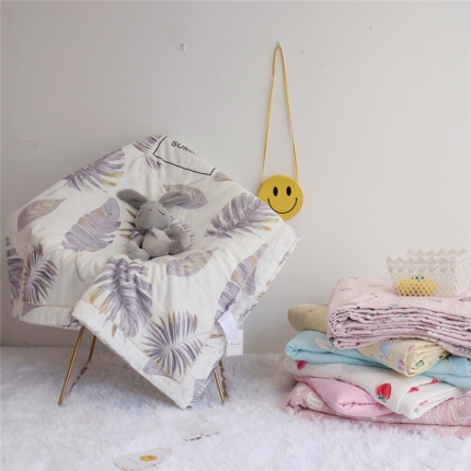 91家纺网 家纺一手货源 找家纺 润缦家纺 全棉双层纱夏被 夏天