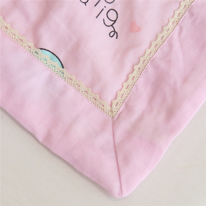 91家纺网 家纺一手货源 找家纺 润缦家纺 全棉双层纱夏被 佩奇粉