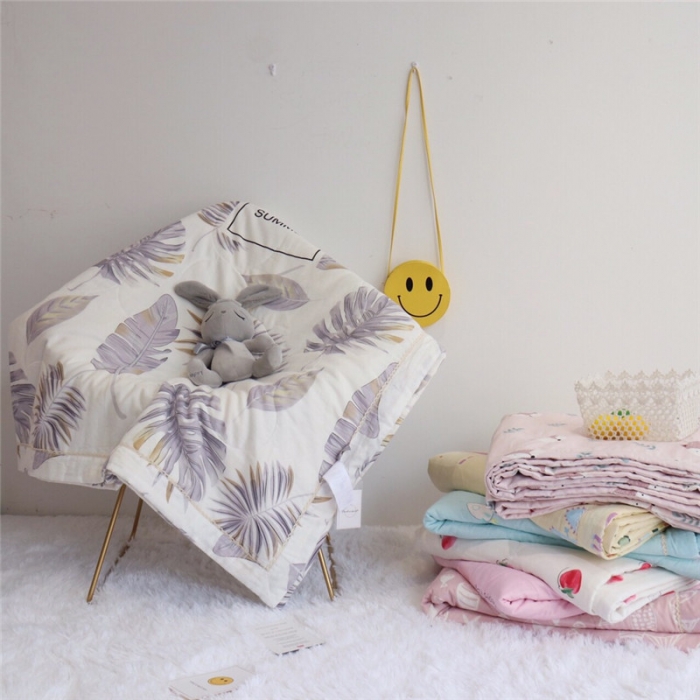 91家纺网 家纺一手货源 找家纺 润缦家纺 全棉双层纱夏被 夏天