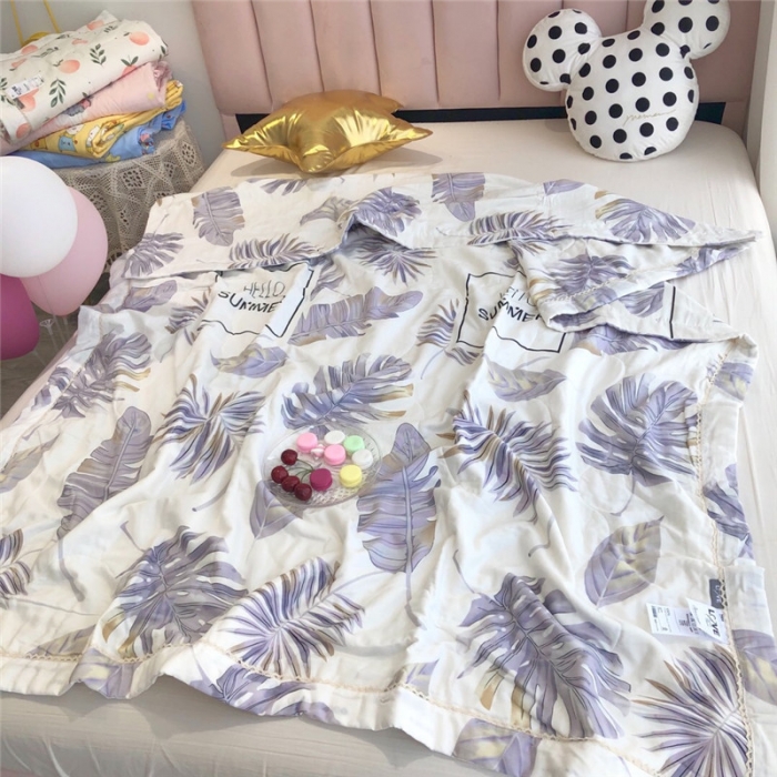 91家纺网 家纺一手货源 找家纺 润缦家纺 全棉双层纱夏被 夏天