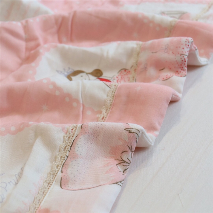 91家纺网 家纺一手货源 找家纺 润缦家纺 全棉双层纱夏被 小公主