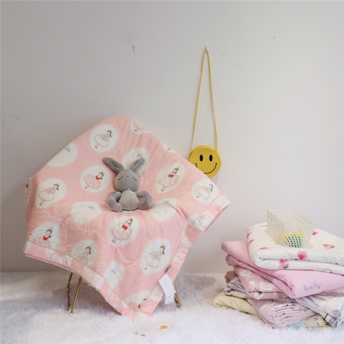 91家纺网 家纺一手货源 找家纺 润缦家纺 全棉双层纱夏被 小公主