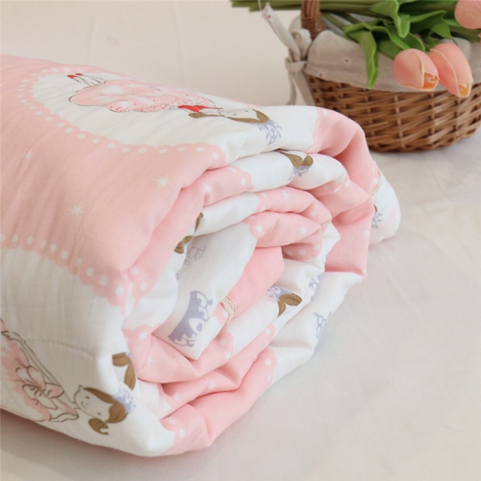 91家纺网 家纺一手货源 找家纺 润缦家纺 全棉双层纱夏被 小公主