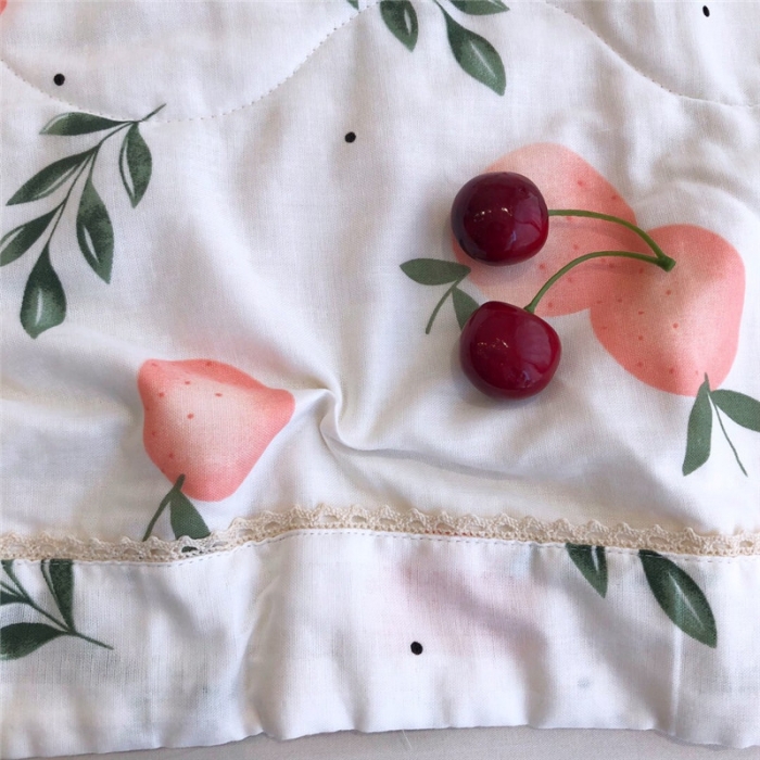 91家纺网 家纺一手货源 找家纺 润缦家纺 全棉双层纱夏被 小橘子