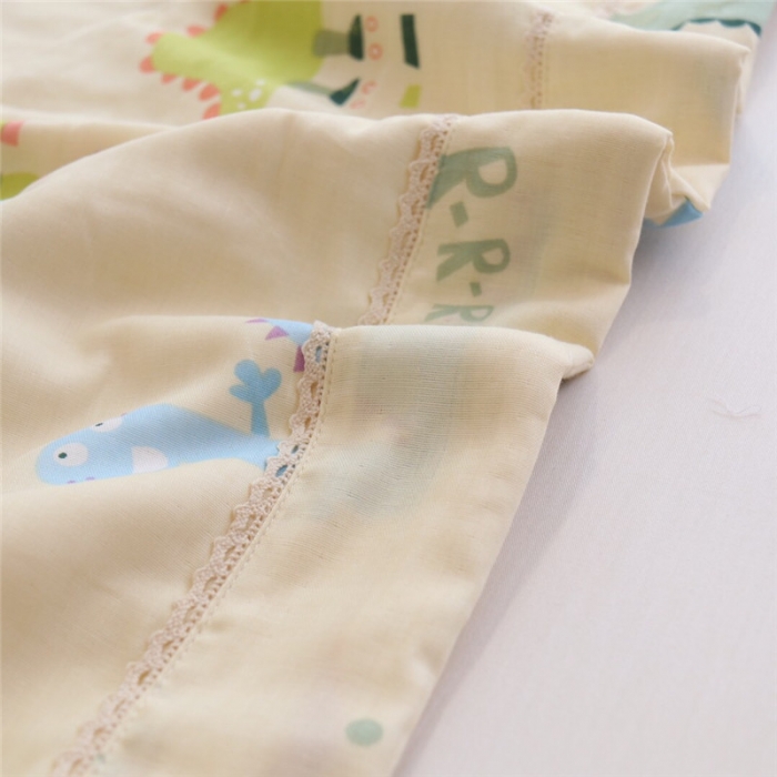 91家纺网 家纺一手货源 找家纺 润缦家纺 全棉双层纱夏被 恐龙