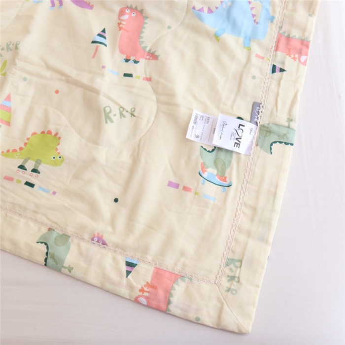 91家纺网 家纺一手货源 找家纺 润缦家纺 全棉双层纱夏被 恐龙