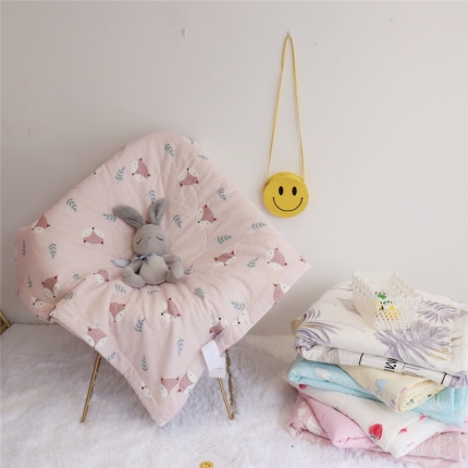 润缦家纺 全棉双层纱夏被 小狐狸