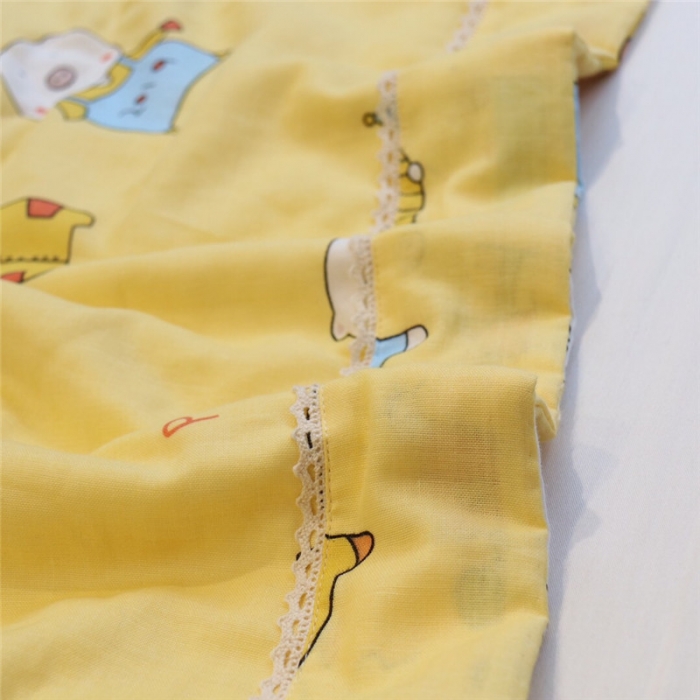 91家纺网 家纺一手货源 找家纺 润缦家纺 全棉双层纱夏被 猪猪家族