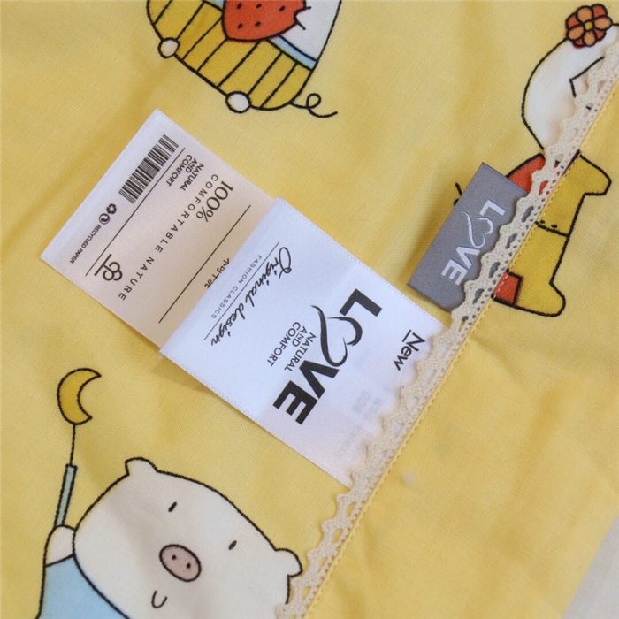 91家纺网 家纺一手货源 找家纺 润缦家纺 全棉双层纱夏被 猪猪家族