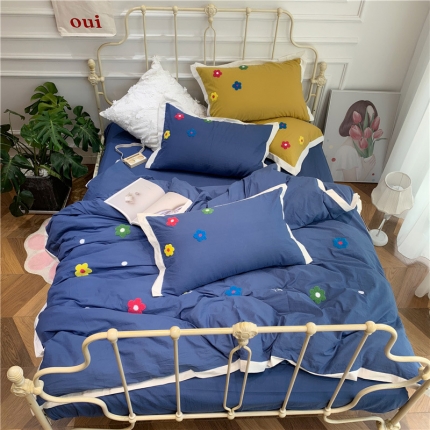 91家纺网 家纺一手货源 找家纺 （总）润缦 新款加厚全棉水洗棉四件套床笠款需定制