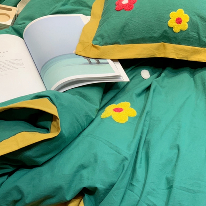 91家纺网 家纺一手货源 找家纺 （总）润缦 32支加厚全棉水洗棉四件套泫雅风实拍图