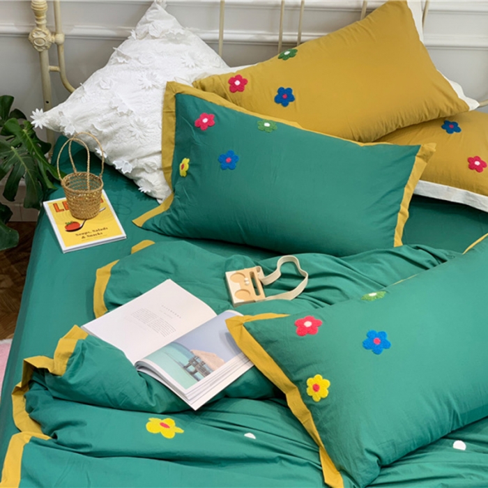 91家纺网 家纺一手货源 找家纺 （总）润缦 32支加厚全棉水洗棉四件套泫雅风实拍图