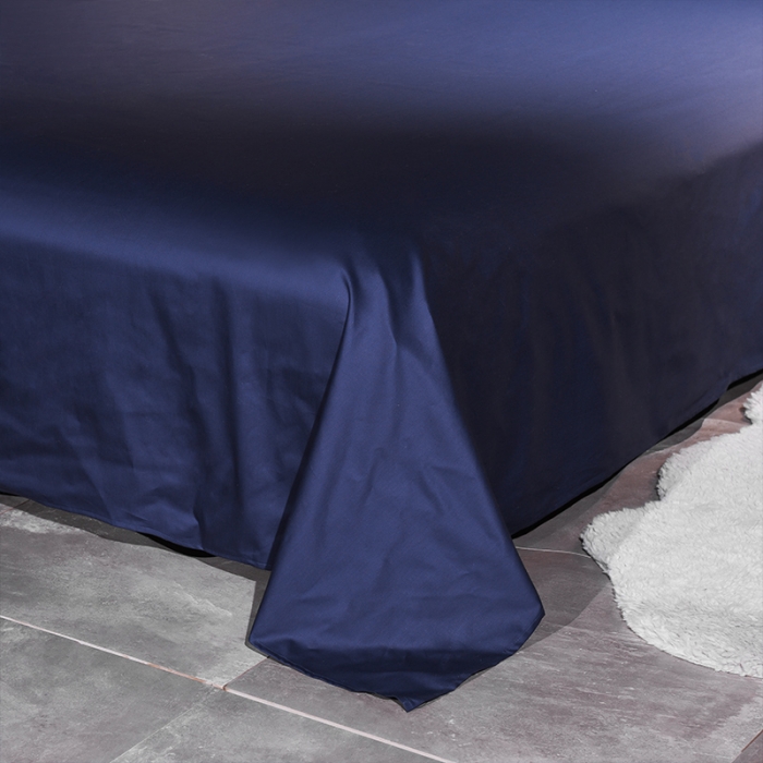 91家纺网 家纺一手货源 找家纺 安妮 2020新款水洗真丝欧若拉刺绣四件套 欧若拉-深蓝