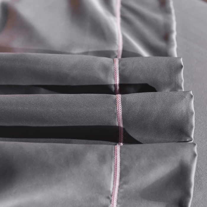 91家纺网 家纺一手货源 找家纺 安妮 2020新款水洗真丝欧若拉刺绣四件套 欧若拉-银灰