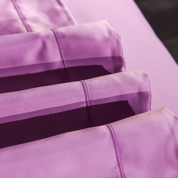 91家纺网 家纺一手货源 找家纺 安妮 2020新款水洗真丝欧若拉刺绣四件套 欧若拉-雪青