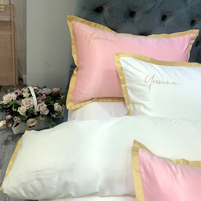 91家纺网 家纺一手货源 找家纺 安妮 2020新款水洗真丝凯茜四件套（实拍图） 月光白