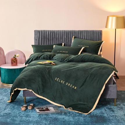 （总）安妮2020赛琳娜丽丝绒水晶绒四件套床单款带包装棚拍图