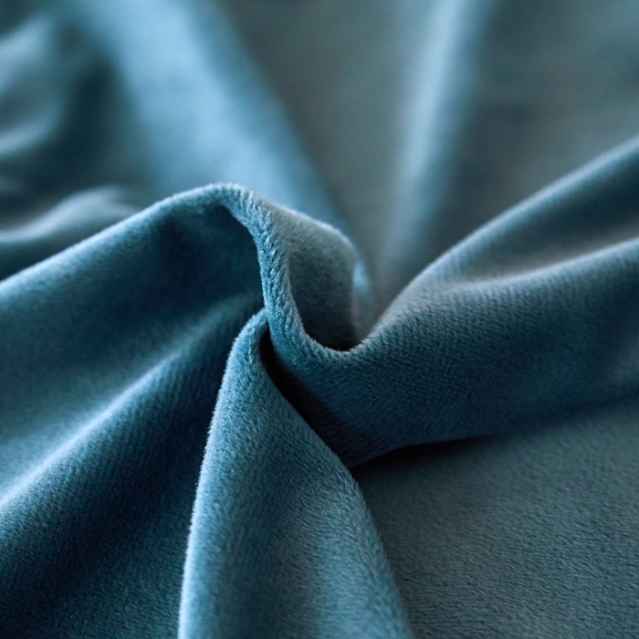 91家纺网 家纺一手货源 找家纺 安妮2020赛琳娜丽丝绒水晶绒四件套床单款带包装棚拍图月光蓝