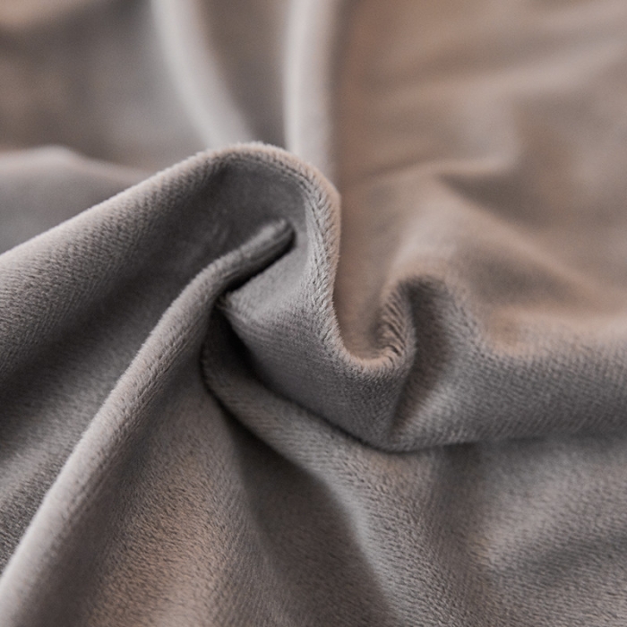 91家纺网 家纺一手货源 找家纺 安妮2020赛琳娜丽丝绒水晶绒四件套床单款带包装棚拍图 银灰