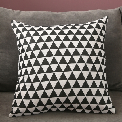 91家纺网 家纺一手货源 找家纺 橘夏纺织品 2025新款 橘夏 抱枕 黑三角