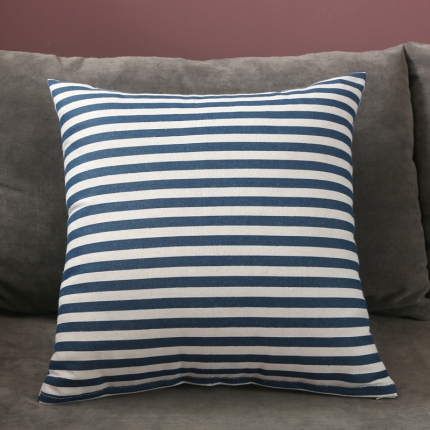 91家纺网 家纺一手货源 找家纺 橘夏纺织品 2025新款 橘夏 抱枕 蓝条纹