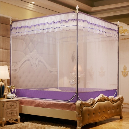 91家纺网 家纺一手货源 找家纺 艺利轩 2025坐床蚊帐692外穿 紫色