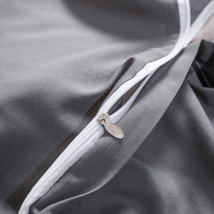 91家纺网 家纺一手货源 找家纺 骏腾  2022新款甜蜜公主系列水洗冰丝四件套 白灰